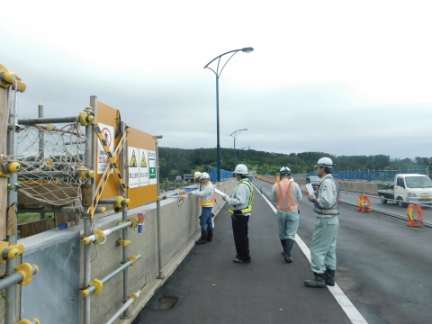 酒田国道橋梁補修工事-経営幹部パトロール