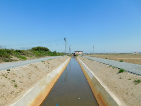 最上川左岸中央排水路その２